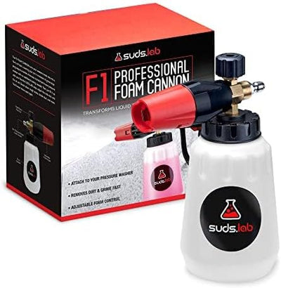 Professional Foam Cannon with 32 Ounce Canister, Adjustable Foam Nozzle, Quick Connect Pressure Washer, Clean Dirt, Car Washing